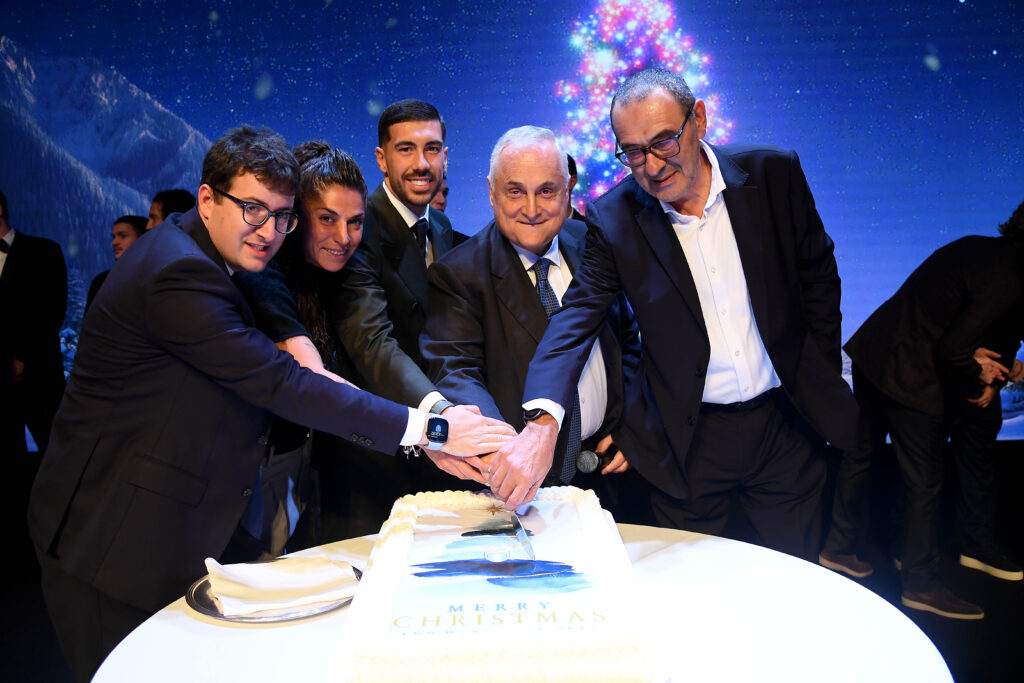 Enrico Lotito, Castiello, Zaccagni, Claudio Lotito e Maurizio Sarri